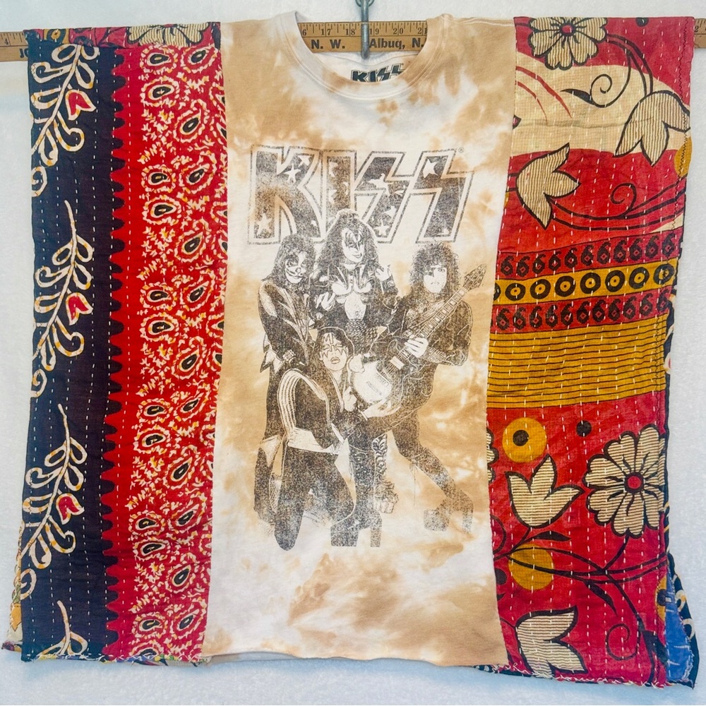 KISS Festival Poncho with Kantha sleeves.